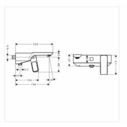 Vanová baterie Hansgrohe Axor Urquiola bez sprchového setu 150 mm chrom 11420000