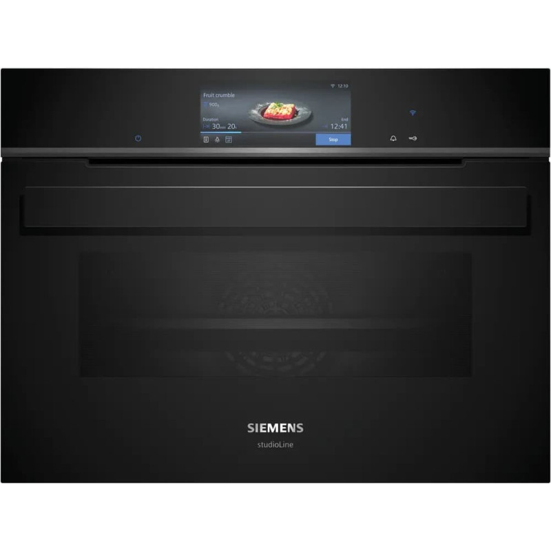Siemens iQ700 Vestavná kompaktní kombinovaná parní trouba 60 x 45 cm černá CS958GDD1
