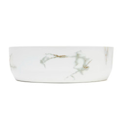 Umyvadlo na desku SAT Infinitio 39x39 cm mat bez otvoru pro baterii SATINF3939MR