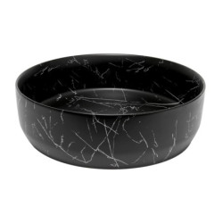 Umyvadlo na desku SAT Infinitio 39x39 cm černá mat bez otvoru pro baterii SATINF3939MRBKM