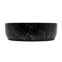 Umyvadlo na desku SAT Infinitio 39x39 cm černá mat bez otvoru pro baterii SATINF3939MRBKM