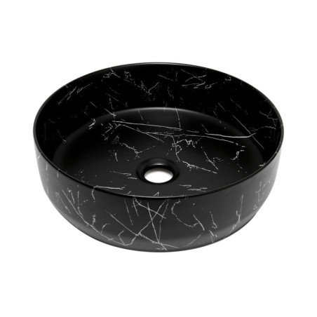 Umyvadlo na desku SAT Infinitio 39x39 cm černá mat bez otvoru pro baterii SATINF3939MRBKM