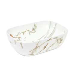 Umyvadlo na desku SAT Infinitio 45,5x32,5 cm mramor, bez přepadu SATINF4532MR