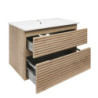 Koupelnová skříňka 2 zásuvková s umyvadlem Naturel Savona 78x53x44,8 cm dub Halifax mat SAVONA280DH