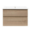 Koupelnová skříňka 2 zásuvková s umyvadlem Naturel Savona 78x53x44,8 cm dub Halifax mat SAVONA280DH