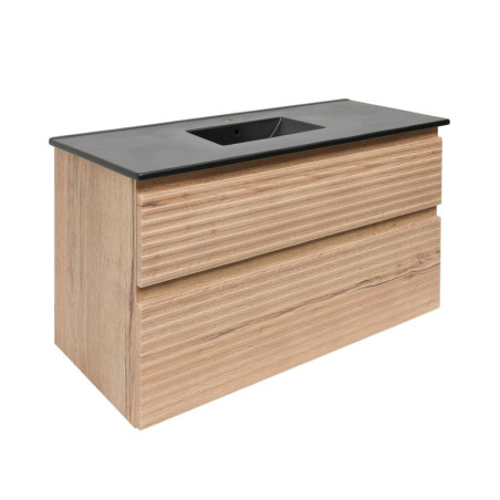 Koupelnová skříňka 2 zásuvková s umyvadlem Naturel Savona 98x53x44,8 cm dub Halifax mat SAVONA2100DHC