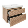 Koupelnová skříňka 2 zásuvková s umyvadlem Naturel Savona 78x53x44,8 cm dub Halifax mat SAVONA280DHU1