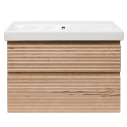 Koupelnová skříňka 2 zásuvková s umyvadlem Naturel Savona 78x53x44,8 cm dub Halifax mat SAVONA280DHU1