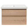 Koupelnová skříňka 2 zásuvková s umyvadlem Naturel Savona 78x53x44,8 cm dub Halifax mat SAVONA280DHU1