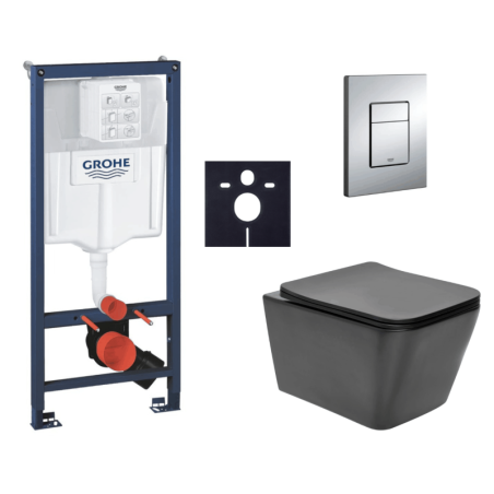 Závěsný wc set do lehkých stěn / předstěnová montáž Swiss Aqua Technologies Infinitio SIKOGRSIN12BE