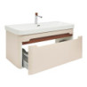 Koupelnová skříňka s umyvadlem a baterií SAT Fusion 97,5x43x45 cm pískově béžová mat SATFUSION100BEMWBA