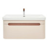Koupelnová skříňka s umyvadlem a baterií SAT Fusion 97,5x43x45 cm pískově béžová mat SATFUSION100BEMWBA