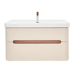 Koupelnová skříňka s umyvadlem a baterií SAT Fusion 97,5x53x45 cm pískově béžová mat SATFUSION2100BEUBA