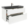 Koupelnová skříňka s umyvadlem a baterií SAT Fusion 97,5x53x45 cm bílá matná mat SATFUSION2100WBKMBA