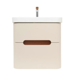 Koupelnová skříňka s umyvadlem a baterií SAT Fusion 57,5x53x45 cm pískově béžová mat SATFUSION260BEUBA