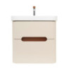 Koupelnová skříňka s umyvadlem a baterií SAT Fusion 57,5x53x45 cm pískově béžová mat SATFUSION260BEUBA