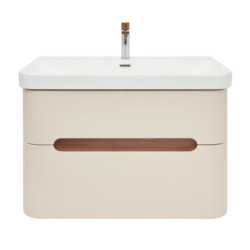 Koupelnová skříňka s umyvadlem a baterií SAT Fusion 77,5x53x45 cm pískově béžová mat SATFUSION280BEMWBA