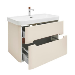 Koupelnová skříňka s umyvadlem a baterií SAT Fusion 77,5x53x45 cm pískově béžová mat SATFUSION280BEUBA