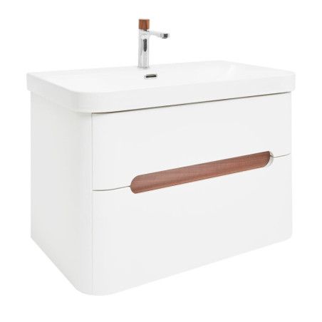 Koupelnová skříňka s umyvadlem a baterií SAT Fusion 77,5x53x45 cm bílá matná mat SATFUSION280WUBA