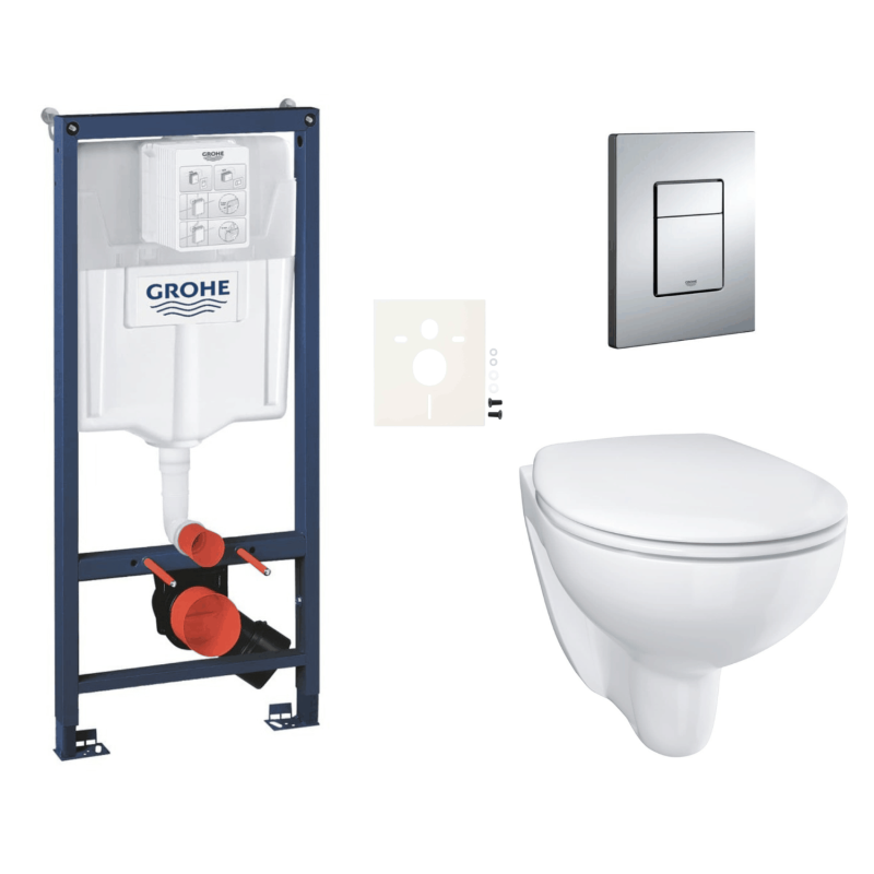 Závěsný wc set do lehkých stěn / předstěnová montáž GROHE Bau Ceramic SIKOGRSBAUE