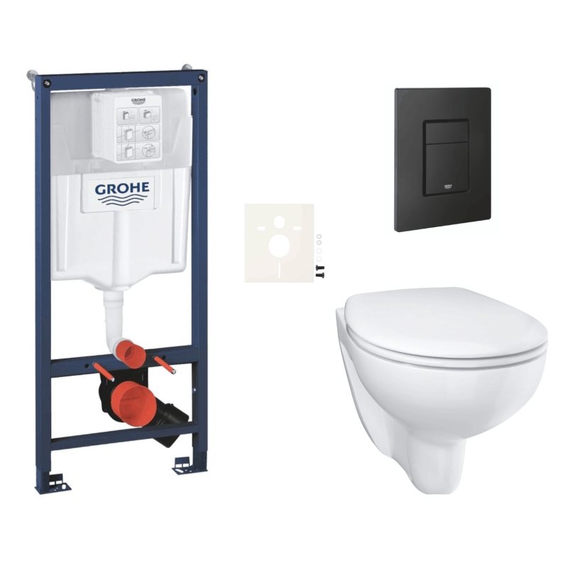 Závěsný wc set do lehkých stěn / předstěnová montáž GROHE Bau Ceramic SIKOGRSBAUEKF0