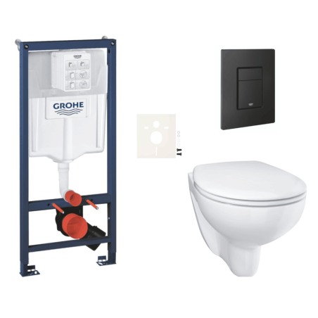 Závěsný wc set do lehkých stěn / předstěnová montáž GROHE Bau Ceramic SIKOGRSBAUEKF0
