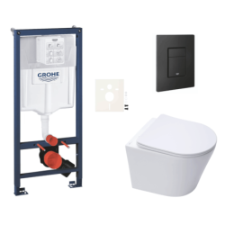 Závěsný wc set do lehkých stěn / předstěnová montáž Swiss Aqua Technologies Infinitio SIKOGRSIN10EKF0