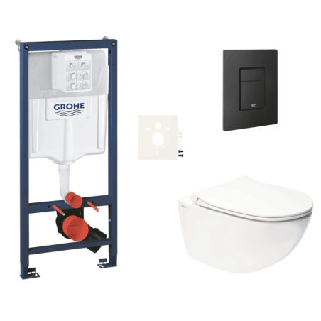 Závěsný wc set do lehkých stěn / předstěnová montáž Swiss Aqua Technologies Infinitio SIKOGRSIN11EKF0