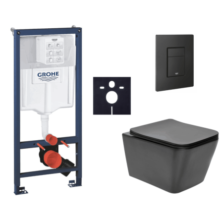 Závěsný wc set do lehkých stěn / předstěnová montáž Swiss Aqua Technologies Infinitio SIKOGRSIN12BEKF0