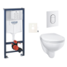 Závěsný wc set do lehkých stěn / předstěnová montáž GROHE Bau Ceramic SIKOGRSBAUASH0