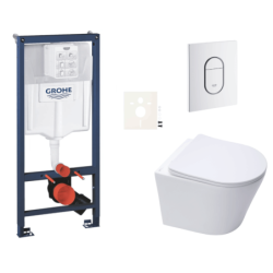 Závěsný wc set do lehkých stěn / předstěnová montáž Swiss Aqua Technologies Infinitio SIKOGRSIN10ASH0