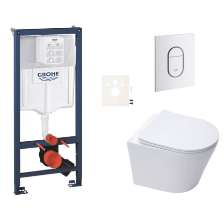 Závěsný wc set do lehkých stěn / předstěnová montáž Swiss Aqua Technologies Infinitio SIKOGRSIN10ASH0