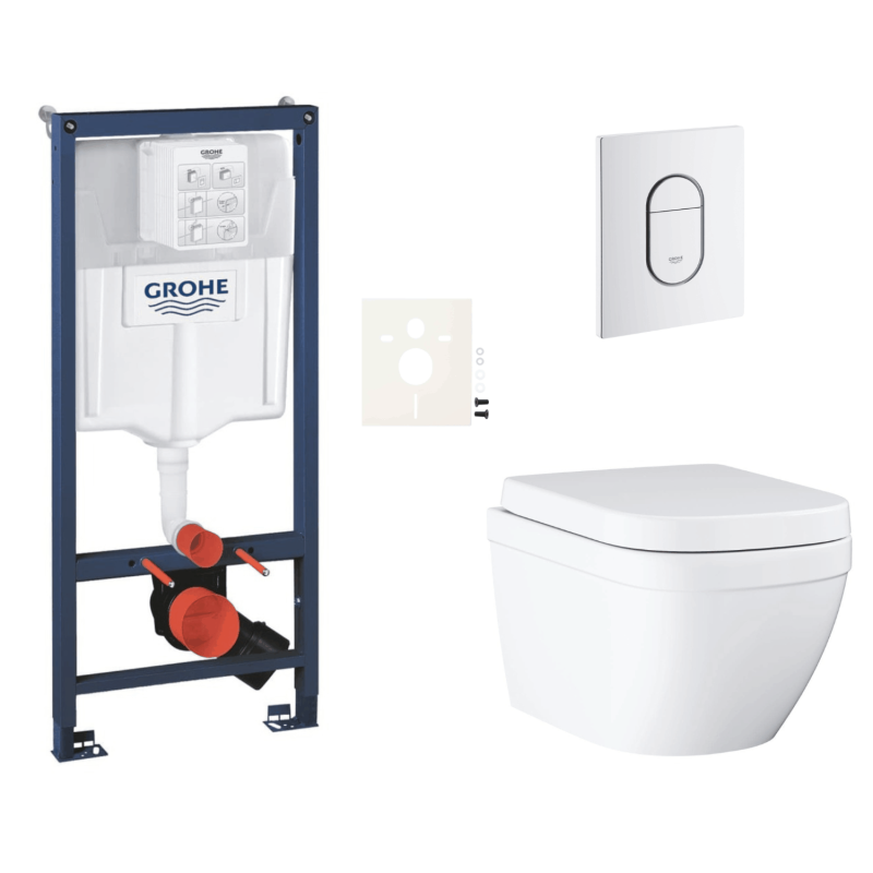Závěsný wc set do lehkých stěn / předstěnová montáž GROHE Euro Ceramic SIKOGRSEUASH0