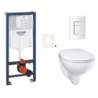Závěsný wc set do lehkých stěn / předstěnová montáž GROHE Bau Ceramic SIKOGRSBAUSCSH0