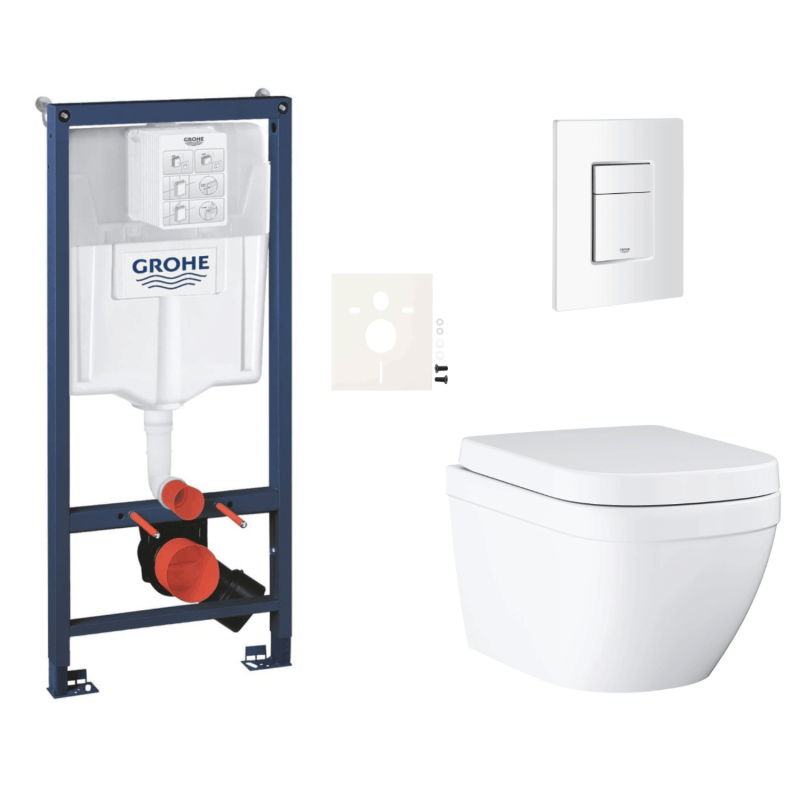 Závěsný wc set do lehkých stěn / předstěnová montáž GROHE Euro Ceramic SIKOGRSEUSCSH0