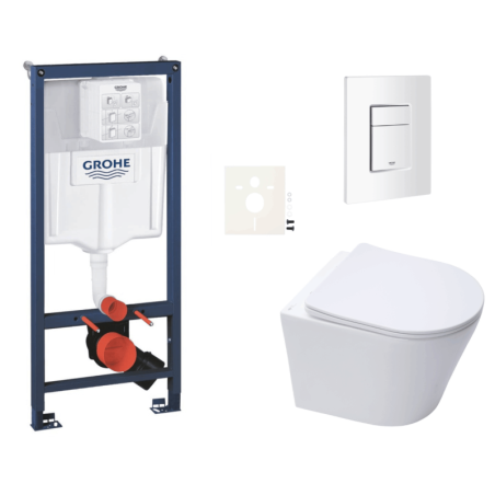 Závěsný wc set do lehkých stěn / předstěnová montáž Swiss Aqua Technologies Infinitio SIKOGRSIN10SCSH0
