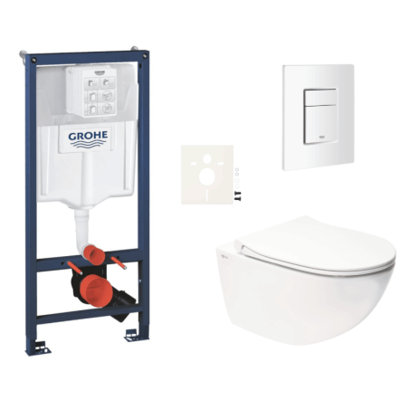 Závěsný wc set do lehkých stěn / předstěnová montáž Swiss Aqua Technologies Infinitio SIKOGRSIN11SCSH0