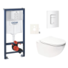Závěsný wc set do lehkých stěn / předstěnová montáž Swiss Aqua Technologies Infinitio SIKOGRSIN11SCSH0