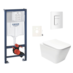 Závěsný wc set do lehkých stěn / předstěnová montáž Swiss Aqua Technologies Infinitio SIKOGRSIN12SCSH0