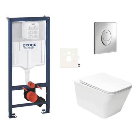 Závěsný wc set do lehkých stěn / předstěnová montáž Swiss Aqua Technologies Infinitio SIKOGRSIN12SA