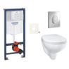 Závěsný wc set do lehkých stěn / předstěnová montáž GROHE Bau Ceramic SIKOGRSBAUSA