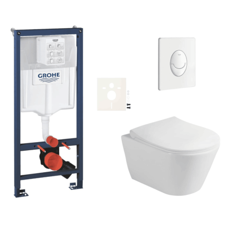 Závěsný wc set do lehkých stěn / předstěnová montáž Glacera Ava SIKOGRSAVASASH0