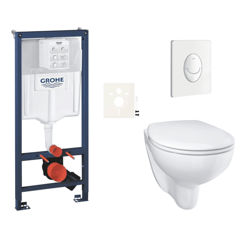 Závěsný wc set do lehkých stěn / předstěnová montáž GROHE Bau Ceramic SIKOGRSBAUSASH0