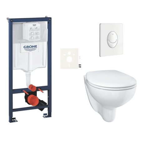 Závěsný wc set do lehkých stěn / předstěnová montáž GROHE Bau Ceramic SIKOGRSBAUSASH0