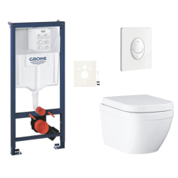 Závěsný wc set do lehkých stěn / předstěnová montáž GROHE Euro Ceramic SIKOGRSEUSASH0