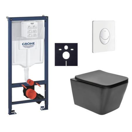 Závěsný wc set do lehkých stěn / předstěnová montáž Swiss Aqua Technologies Infinitio SIKOGRSIN12BSASH0