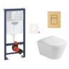 Závěsný wc set do lehkých stěn / předstěnová montáž Glacera Ava SIKOGRSAVASCGN0