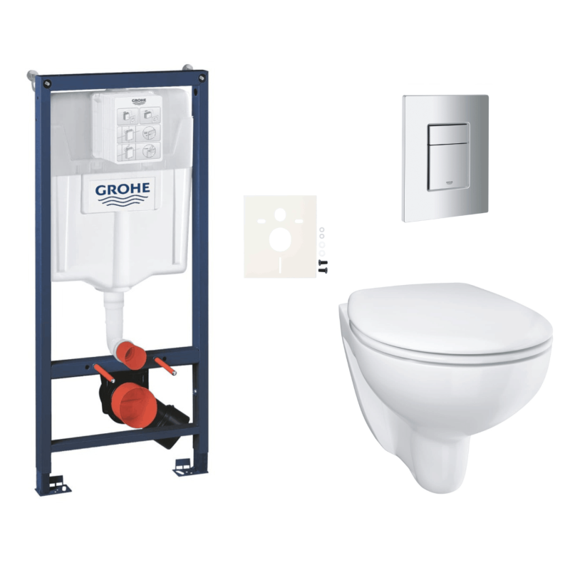 Závěsný wc set do lehkých stěn / předstěnová montáž GROHE Bau Ceramic SIKOGRSBAUSCP00