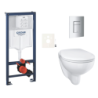 Závěsný wc set do lehkých stěn / předstěnová montáž GROHE Bau Ceramic SIKOGRSBAUSCP00