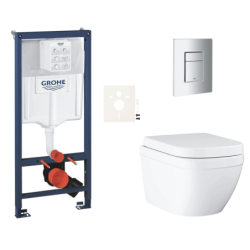 Závěsný wc set do lehkých stěn / předstěnová montáž GROHE Euro Ceramic SIKOGRSEUSCP00